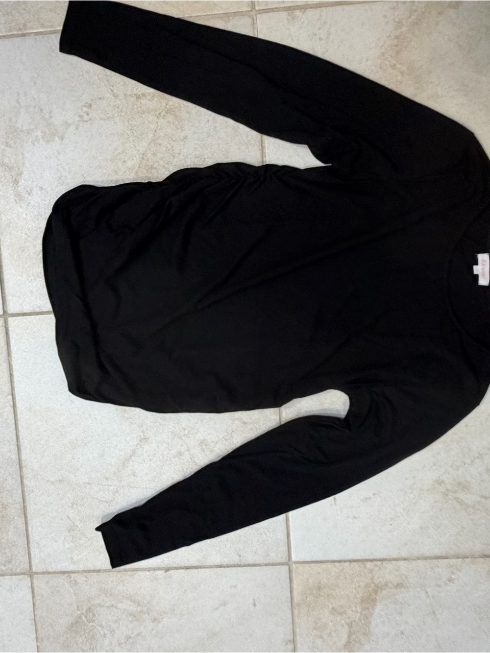 Maternity Shirts Bundle | Black Long-Sleeve + White Tank | Size M